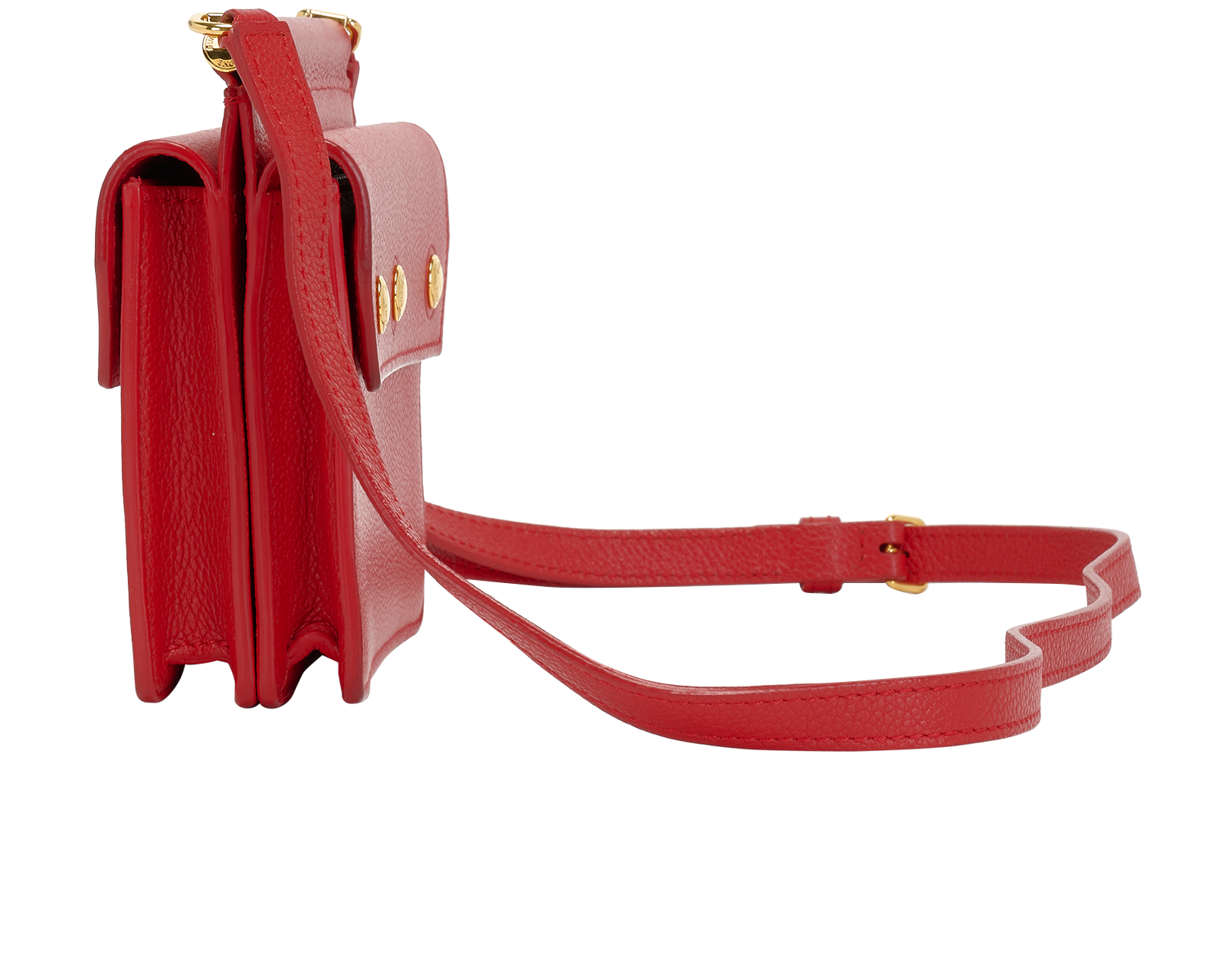 Mini Title Crossbody, &pound;295, Handbags, Red, Leather, Bottom view